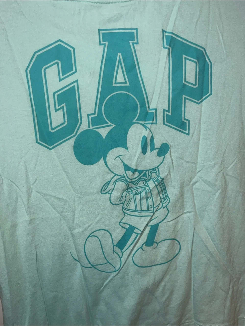 GAP x Disney Light Mint Green Mickey Mouse Graphic Tee